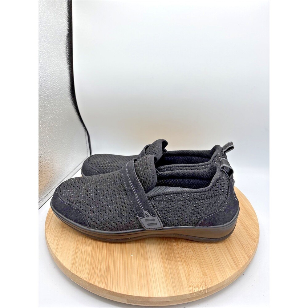 Orthofeet Quincy 821 Womens 9B Black Slip On Shoes Hook Loop Orthopedic - Picture 3 of 9